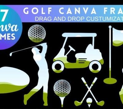 Golf Customizable Canva Frames