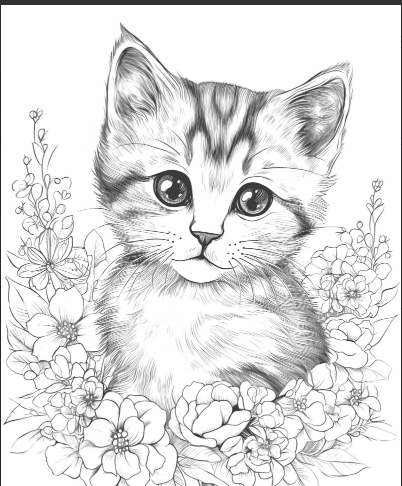 239 Baby Cats with flowers