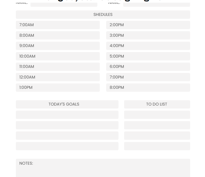Work Schedule