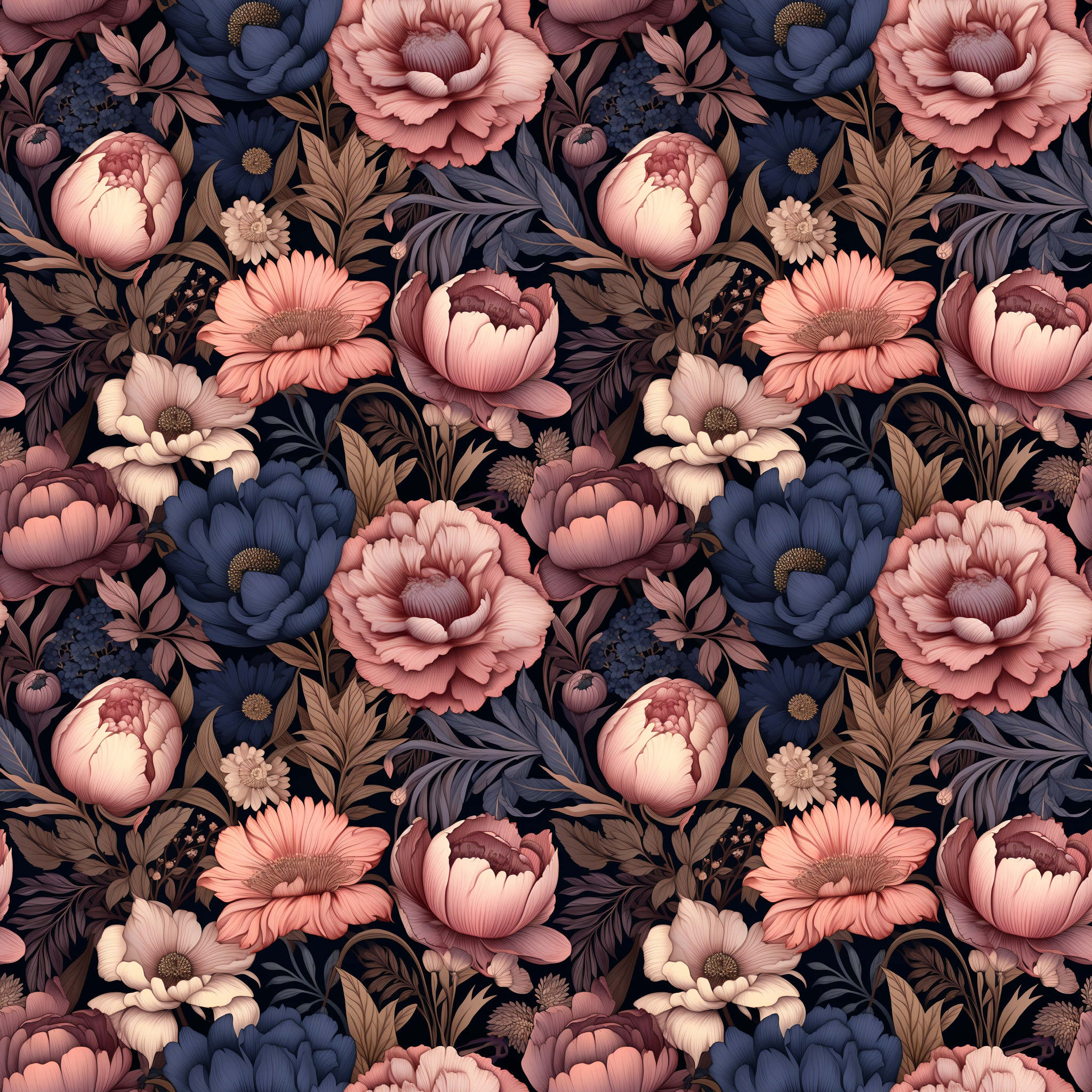 floral dark vintage