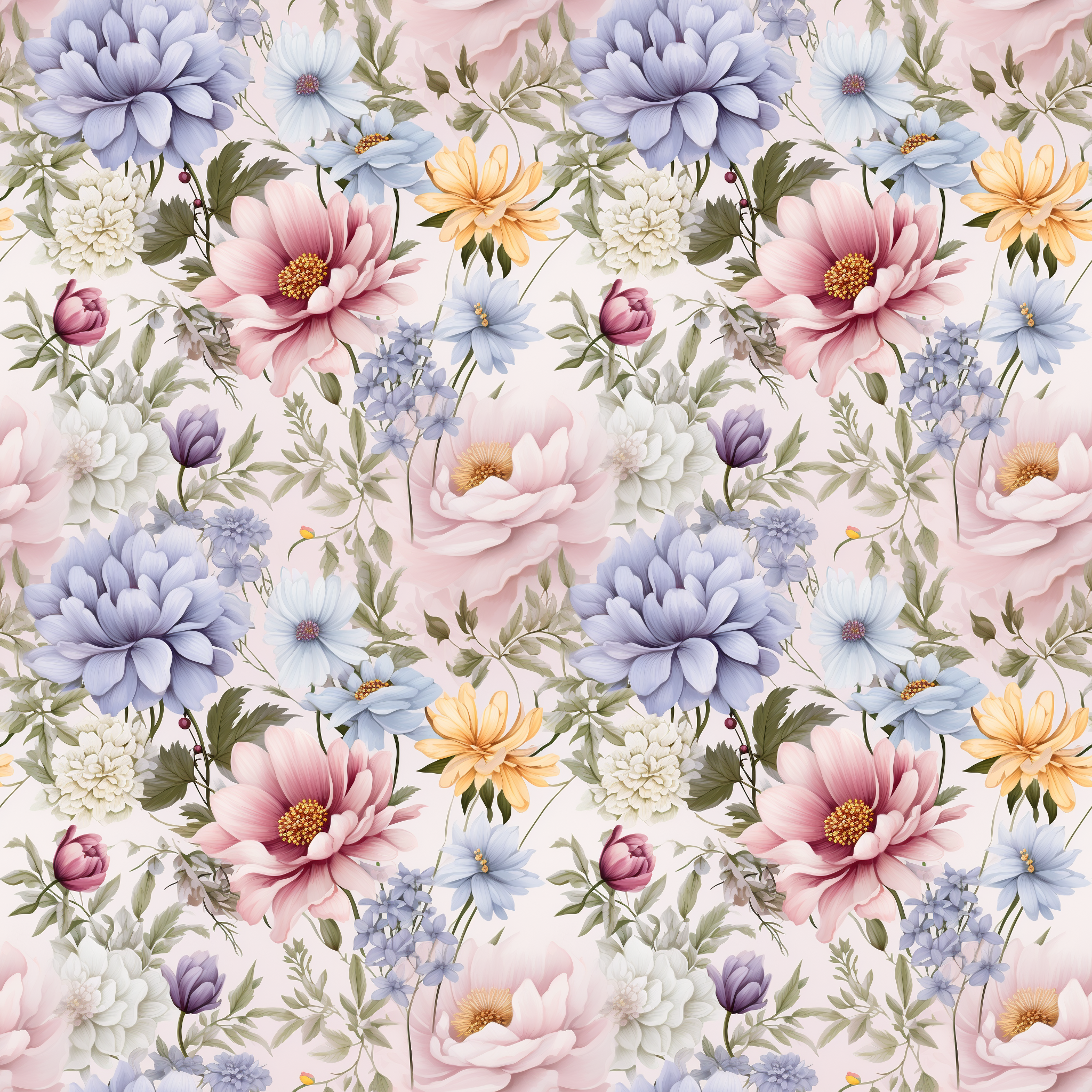 floral flower pink blue rose