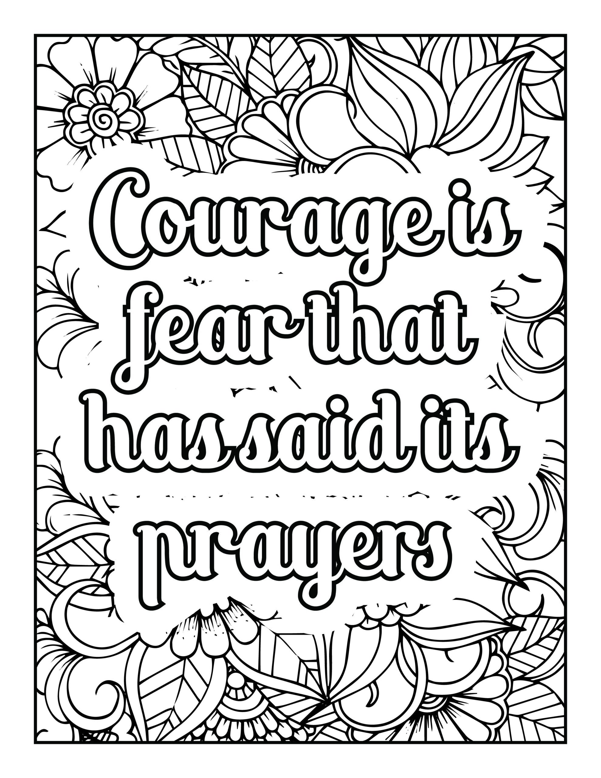 Motivational Quotes Coloring Pages