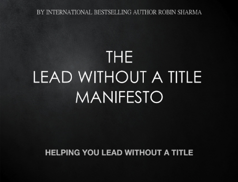 THE LEAD WITHOUT A TITLE MANIFESTO