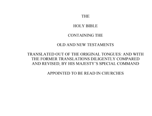 Holy Bible Pure Cambridge Edition