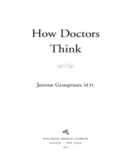 How Doctors Think