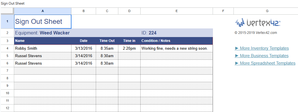 employee timesheet with breaks.xls