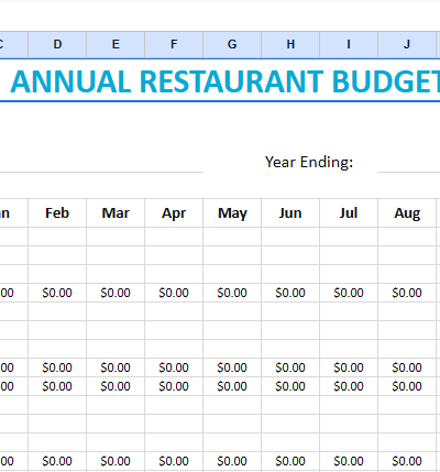 Annual Restaurant Budget Worksheet.xlsx