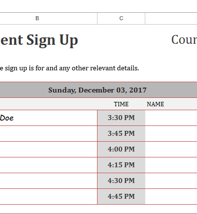 appointment schedule sign up.xlsx