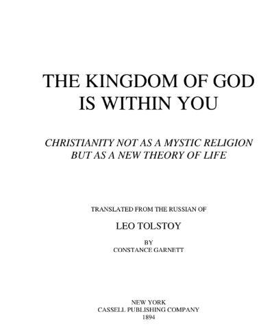 The Kingdom of God is Within