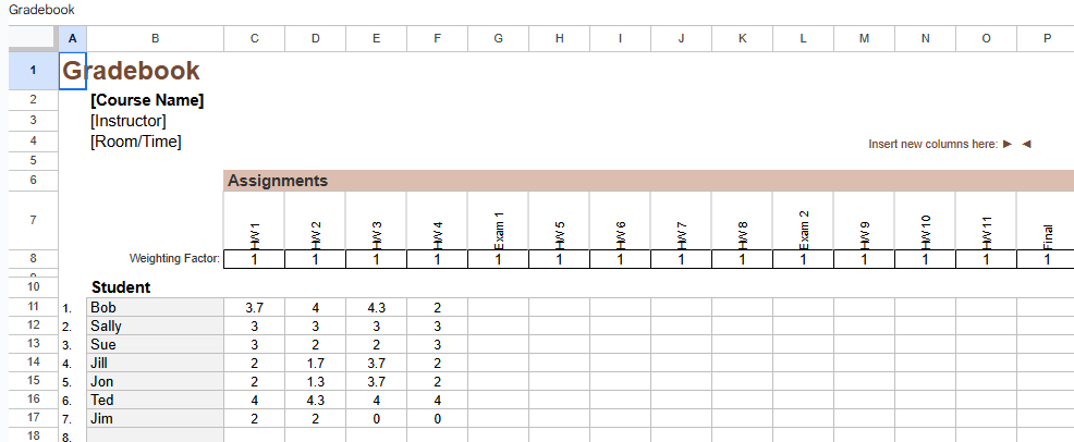 gradebook gpa.xlsx