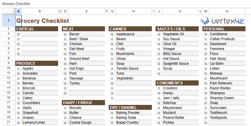 grocery list.xlsx