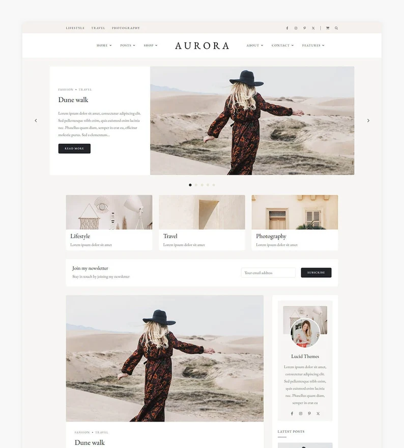 elements aether enjoyable muliti concept wordpres