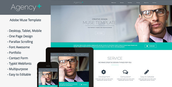 elements agencyplus one page multi purpose muse template