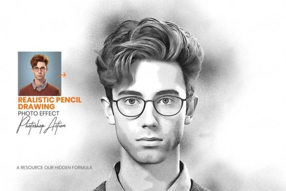 Realistic Pencil Drawing Action
