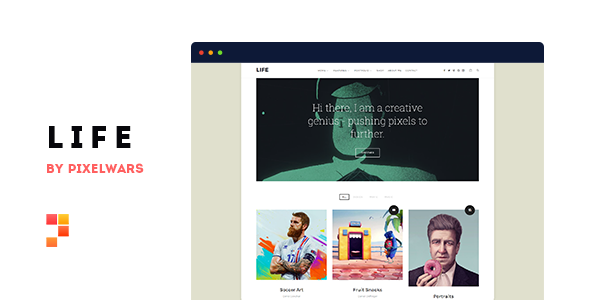 elements life boxed portfolio wordpress theme