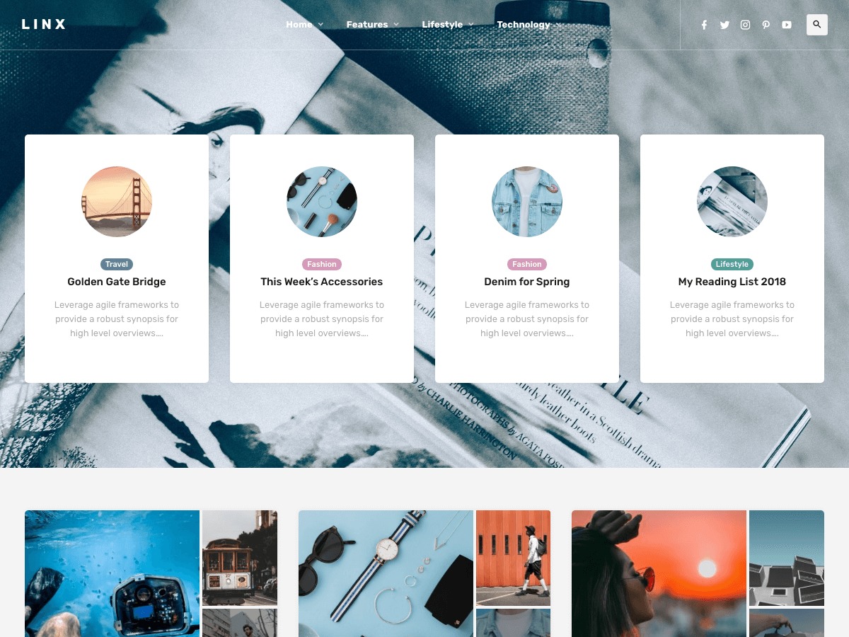 elements linx wordpress blog magazine theme