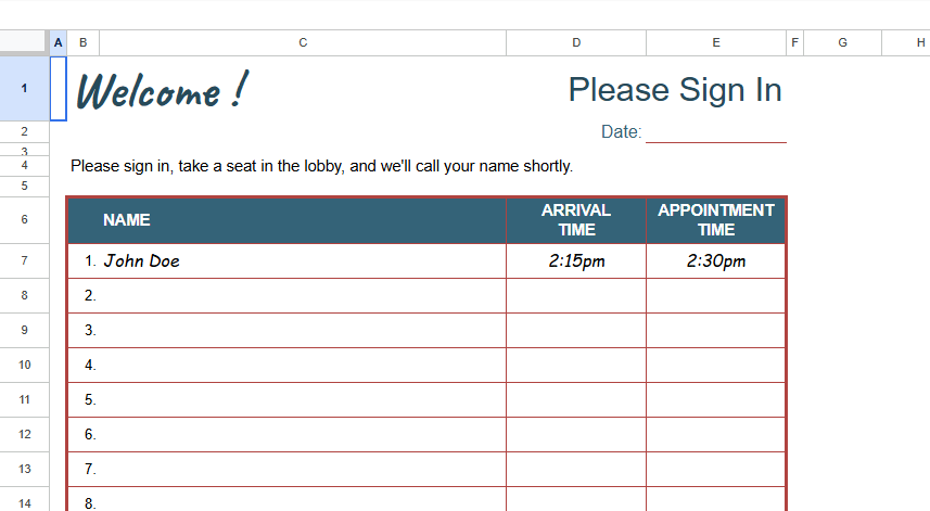 APPOINTMENT SIGN IN.xlsx