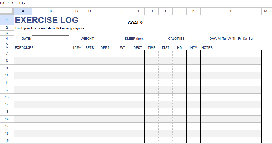 EXERCISE LOG.xlsx