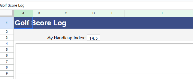 GOLF SCORE LOG.xlsx