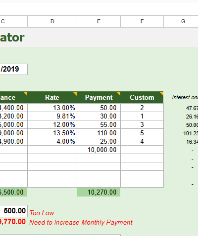 DEBT REDUCTION CALCULATOR.xlsx