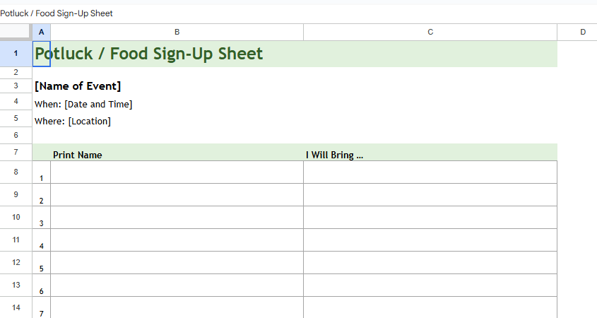 POTLUCK SIGN UP.xlsx