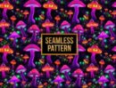 Neon Mushrooms Digital Paper Patterns