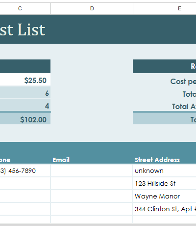 wedding guest list.xlsx